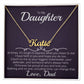 For Daughter Custom Name Necklace From Dad