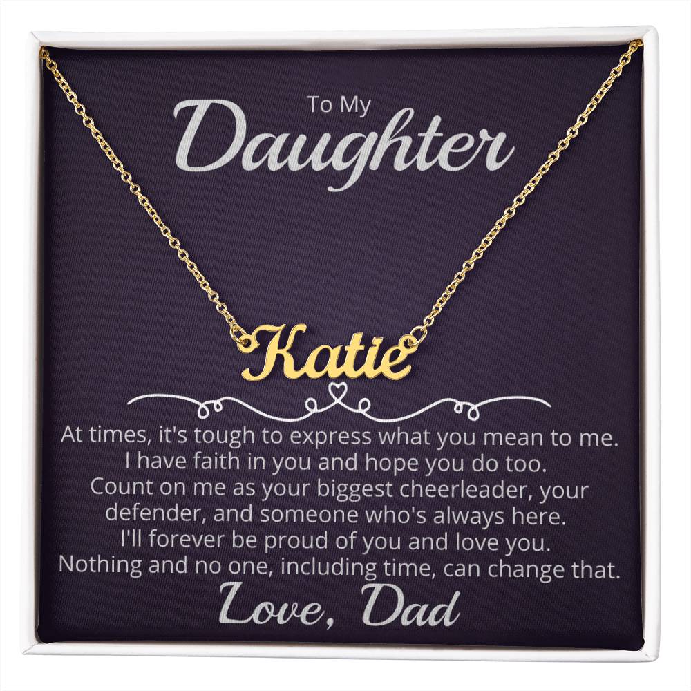 For Daughter Custom Name Necklace From Dad