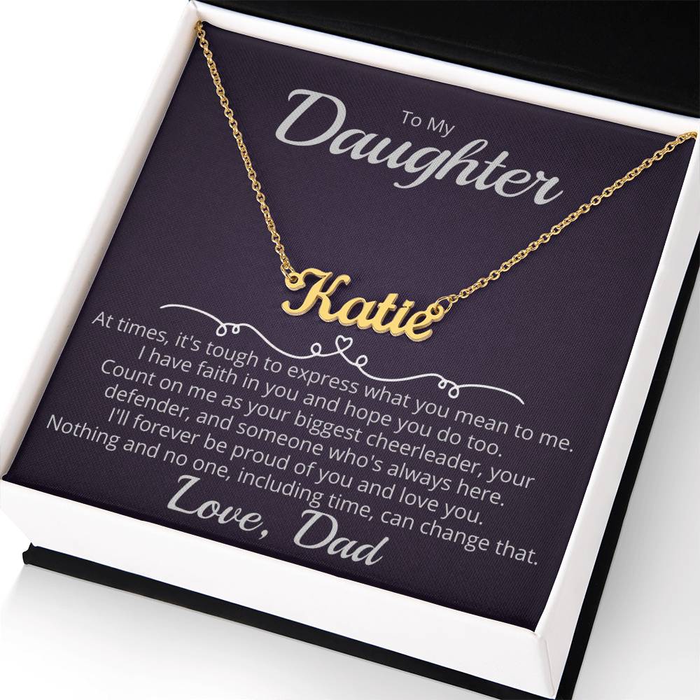 For Daughter Custom Name Necklace From Dad