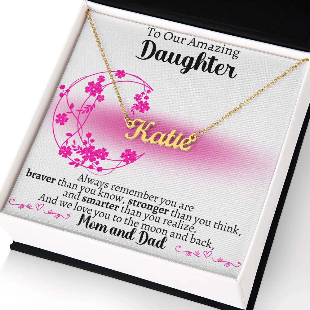 To our Daughter Custom Name Necklace from Parents