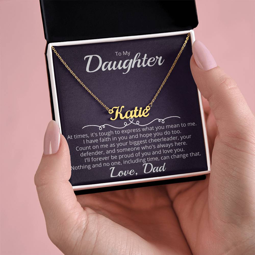 For Daughter Custom Name Necklace From Dad