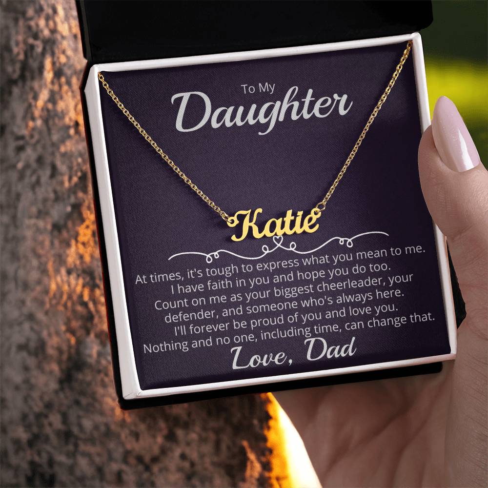 For Daughter Custom Name Necklace From Dad