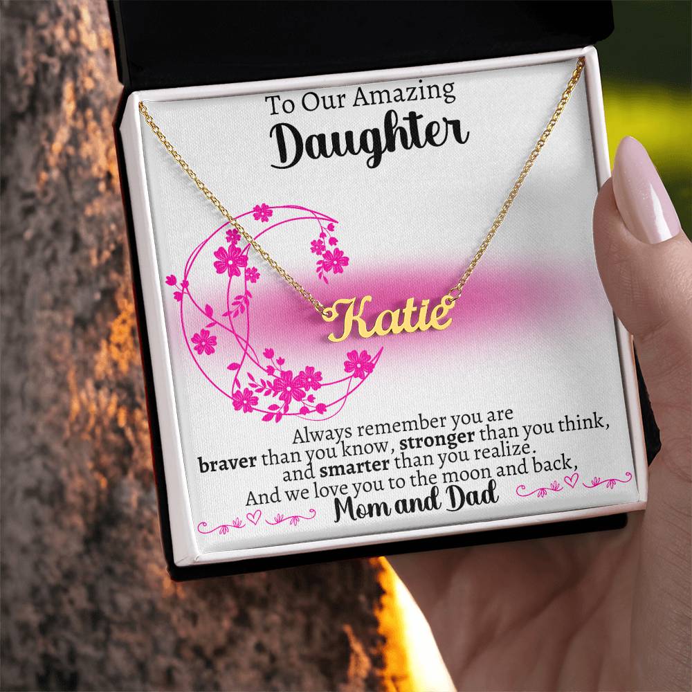 To our Daughter Custom Name Necklace from Parents