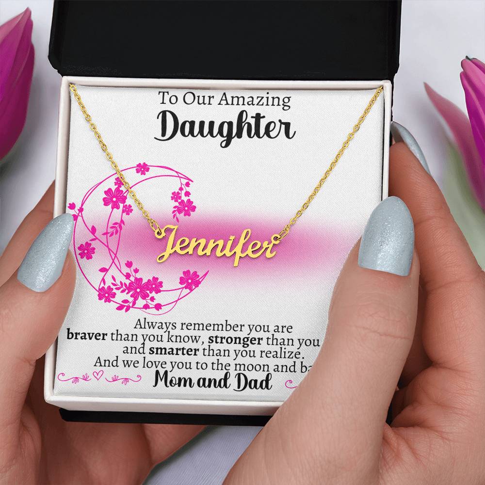 To our Daughter Custom Name Necklace from Parents