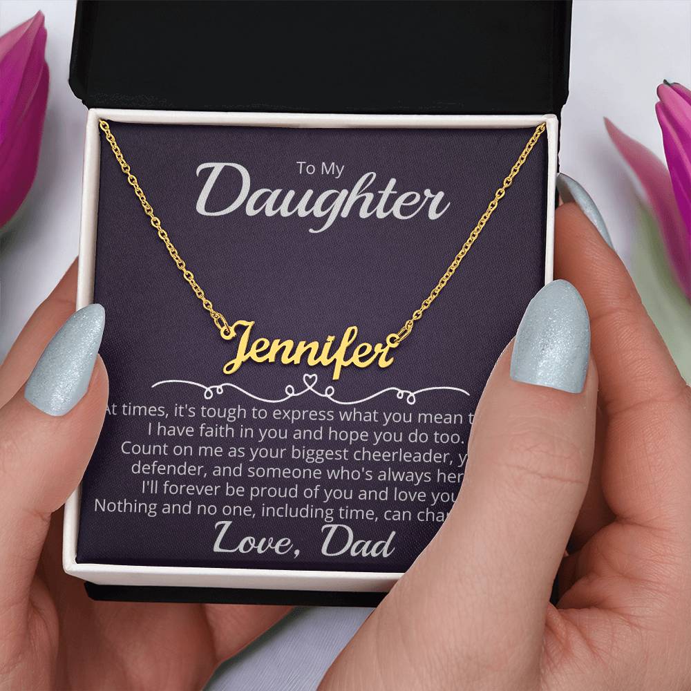 For Daughter Custom Name Necklace From Dad