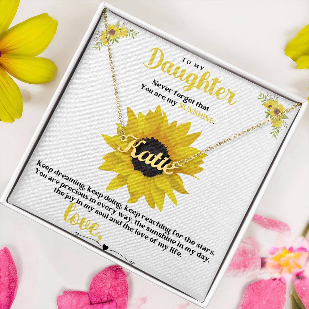 For Daughter Custom Name Necklace From Mom