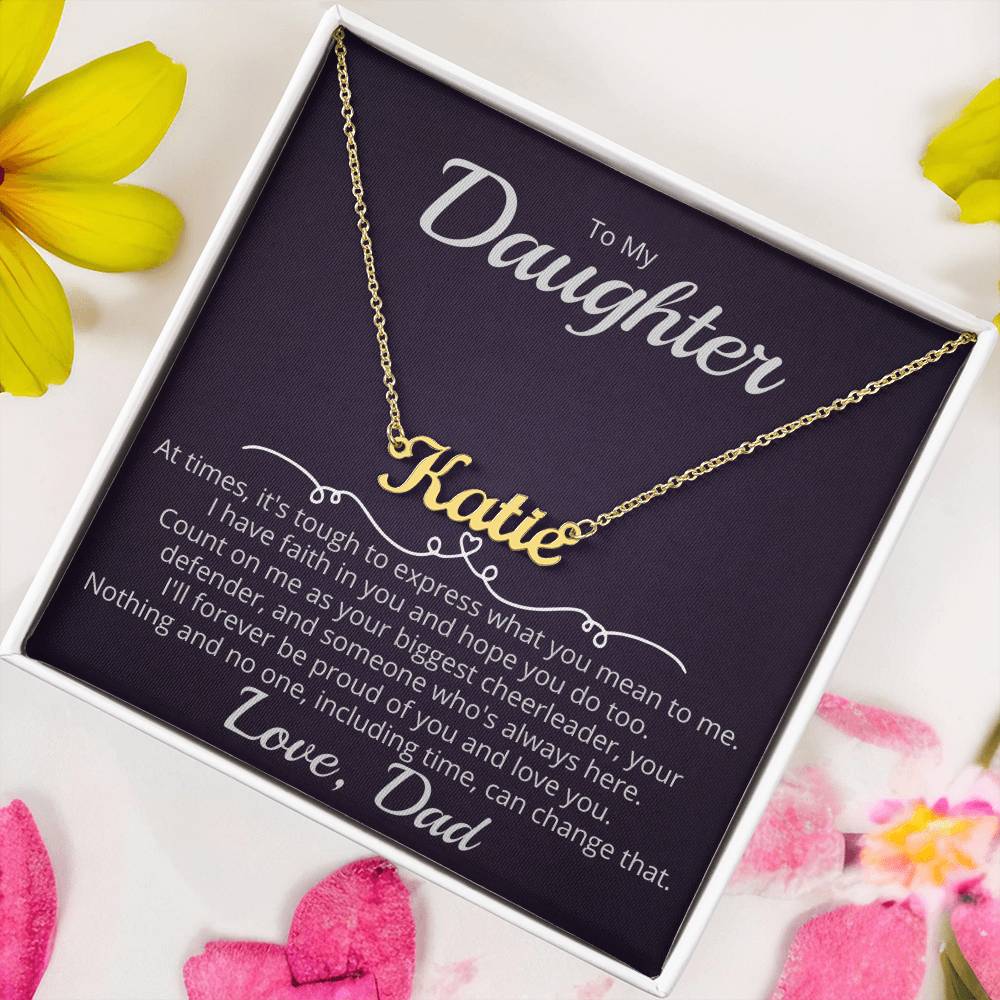 For Daughter Custom Name Necklace From Dad