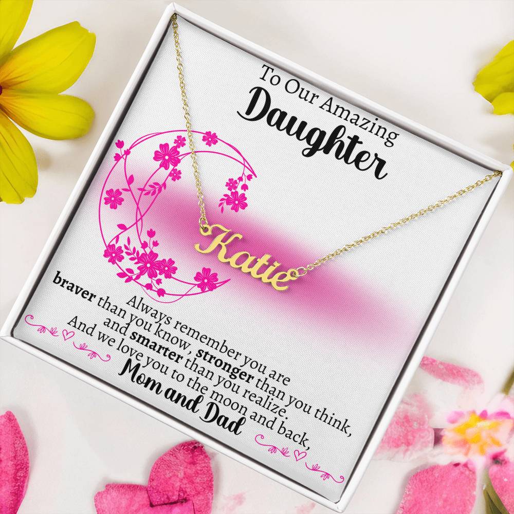 To our Daughter Custom Name Necklace from Parents