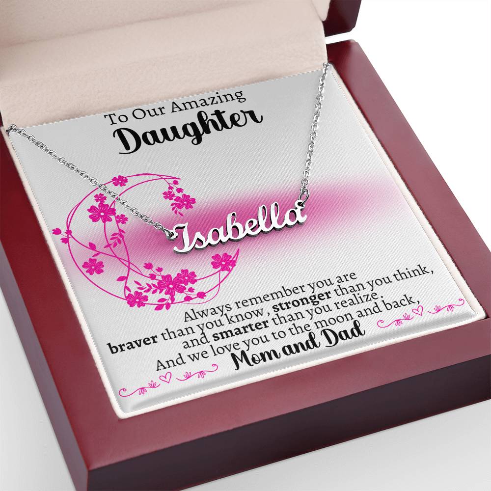 To our Daughter Custom Name Necklace from Parents