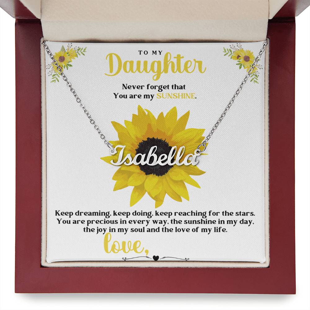 For Daughter Custom Name Necklace From Mom