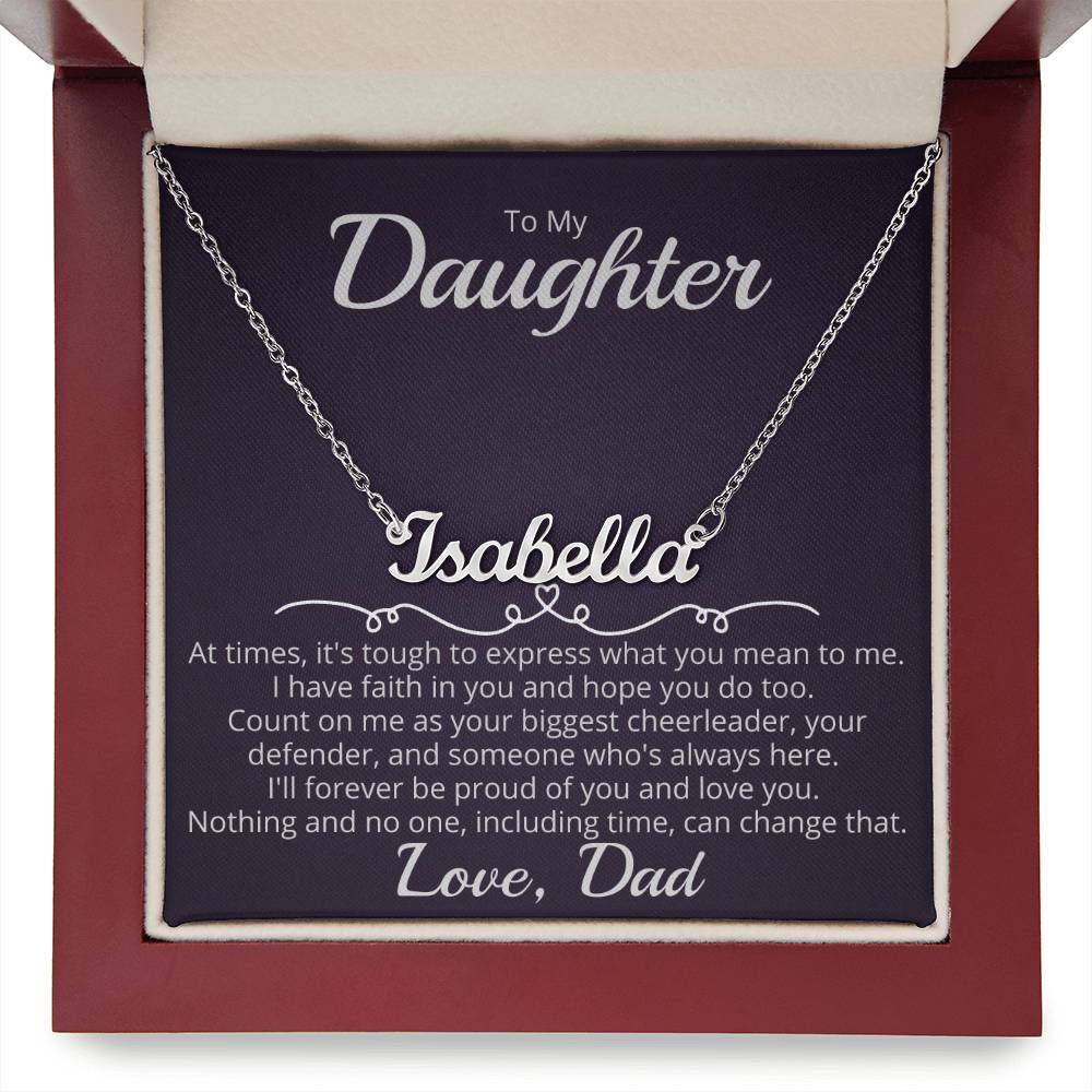 For Daughter Custom Name Necklace From Dad