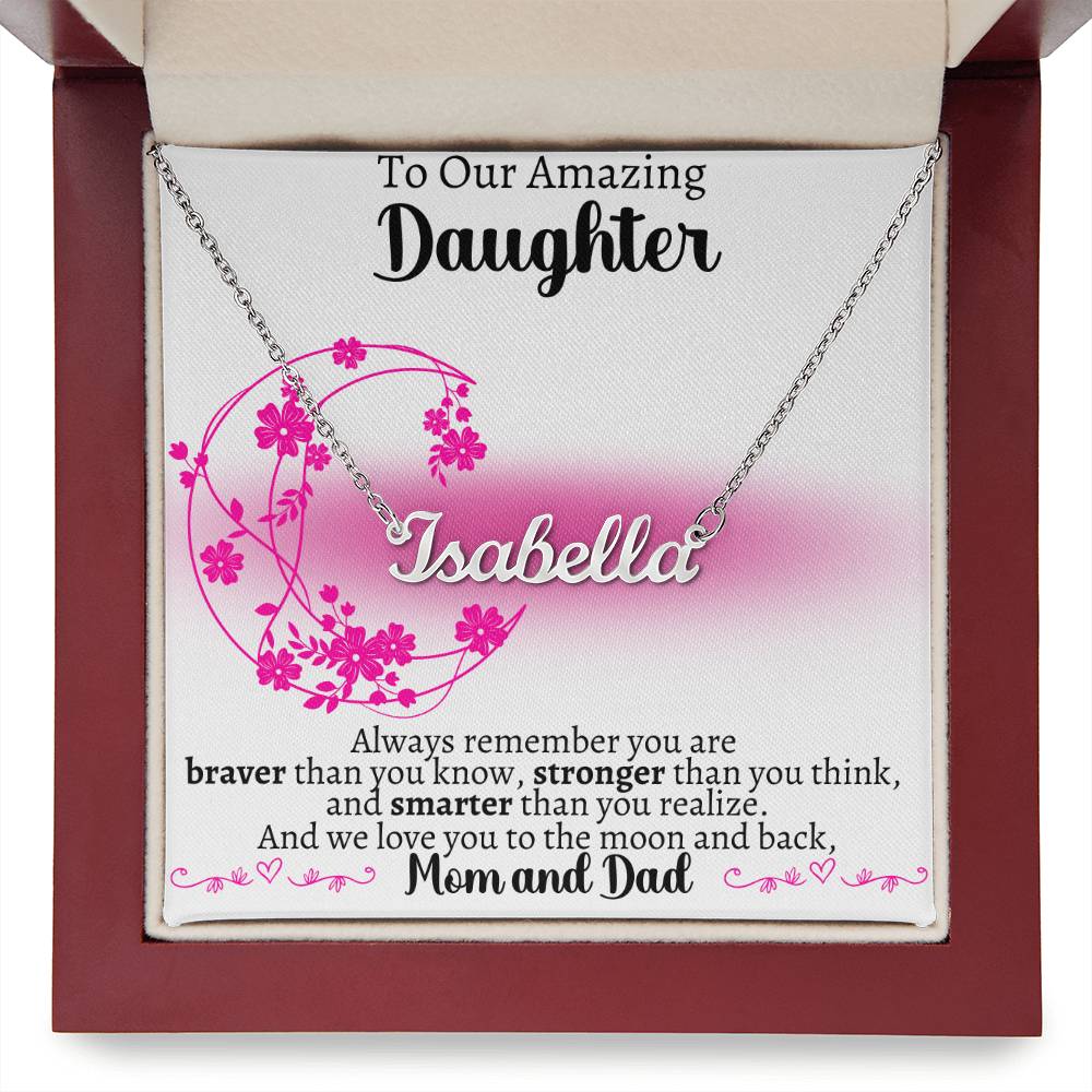 To our Daughter Custom Name Necklace from Parents