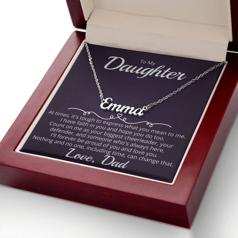 For Daughter Custom Name Necklace From Dad