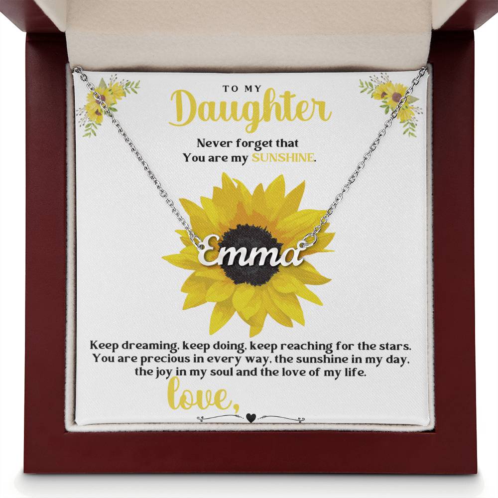 For Daughter Custom Name Necklace From Mom