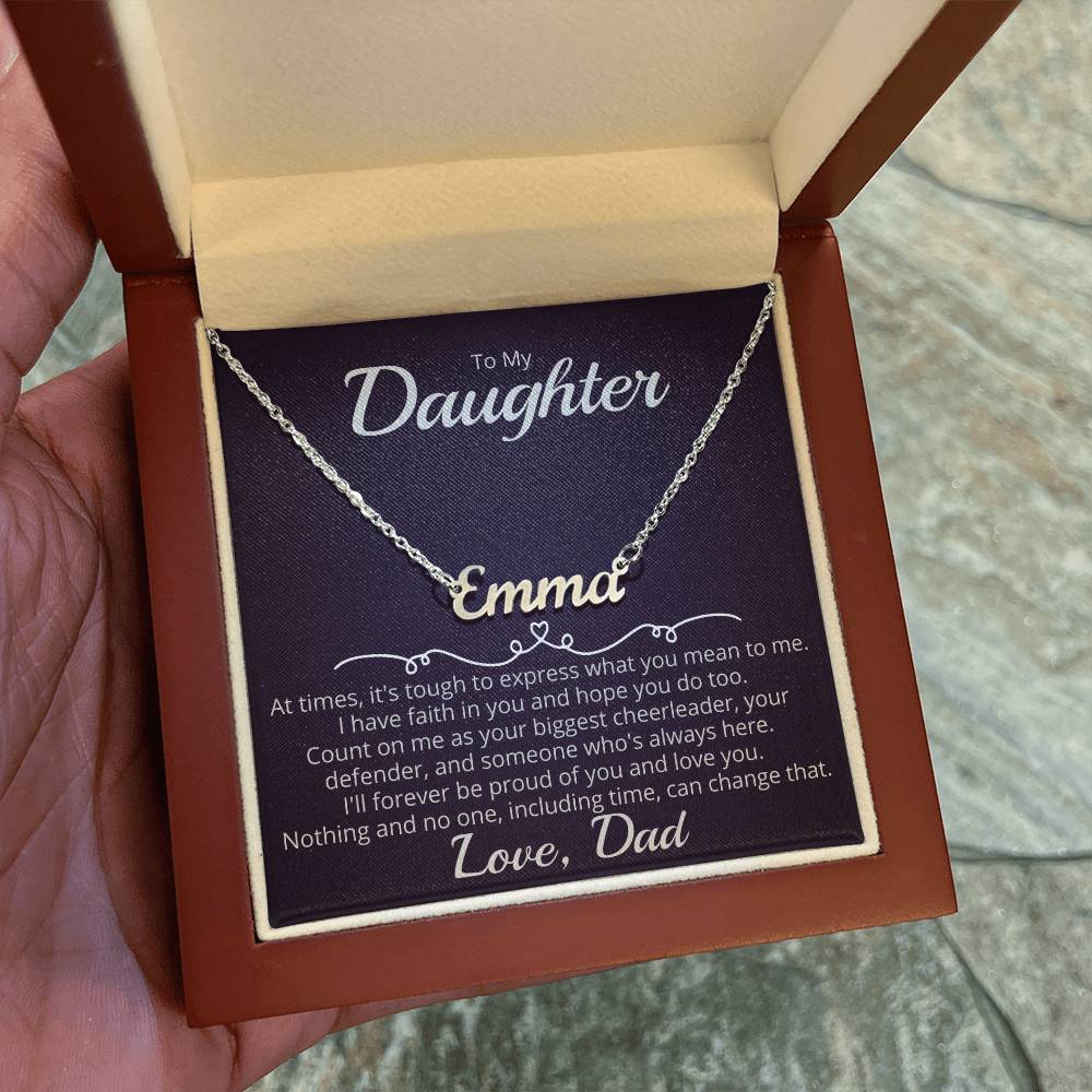 For Daughter Custom Name Necklace From Dad