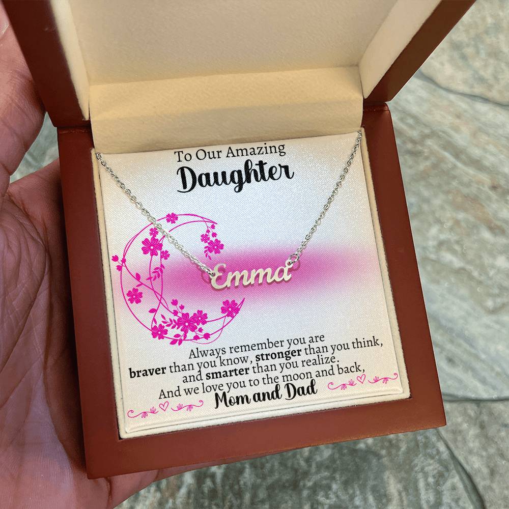 To our Daughter Custom Name Necklace from Parents