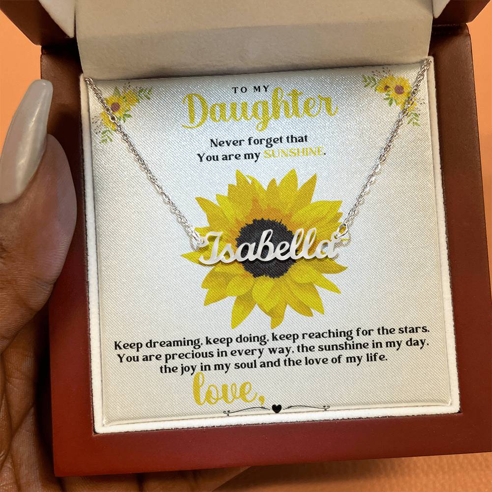 For Daughter Custom Name Necklace From Mom