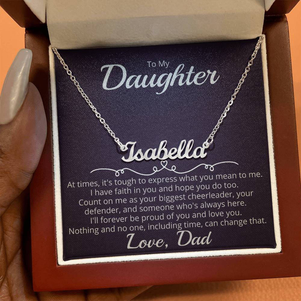 For Daughter Custom Name Necklace From Dad