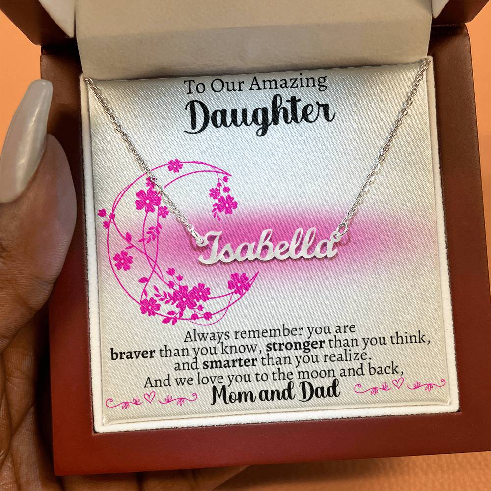 To our Daughter Custom Name Necklace from Parents