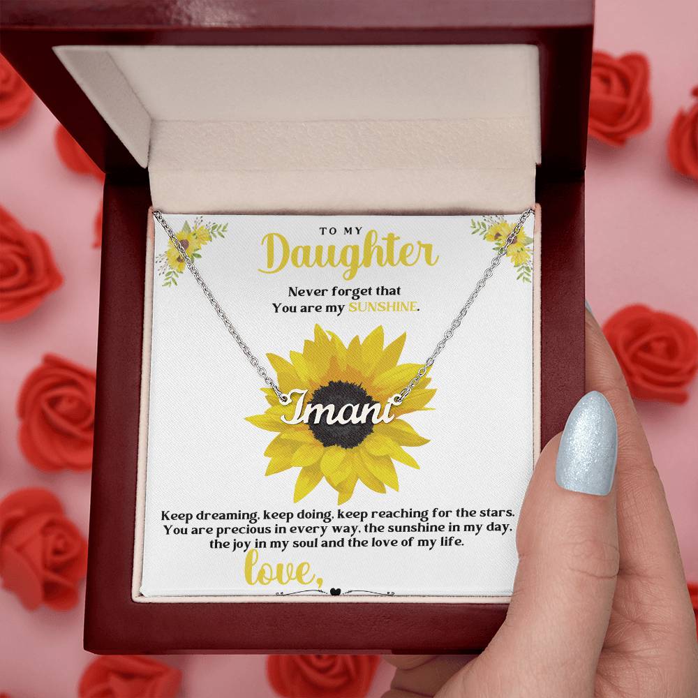 For Daughter Custom Name Necklace From Mom