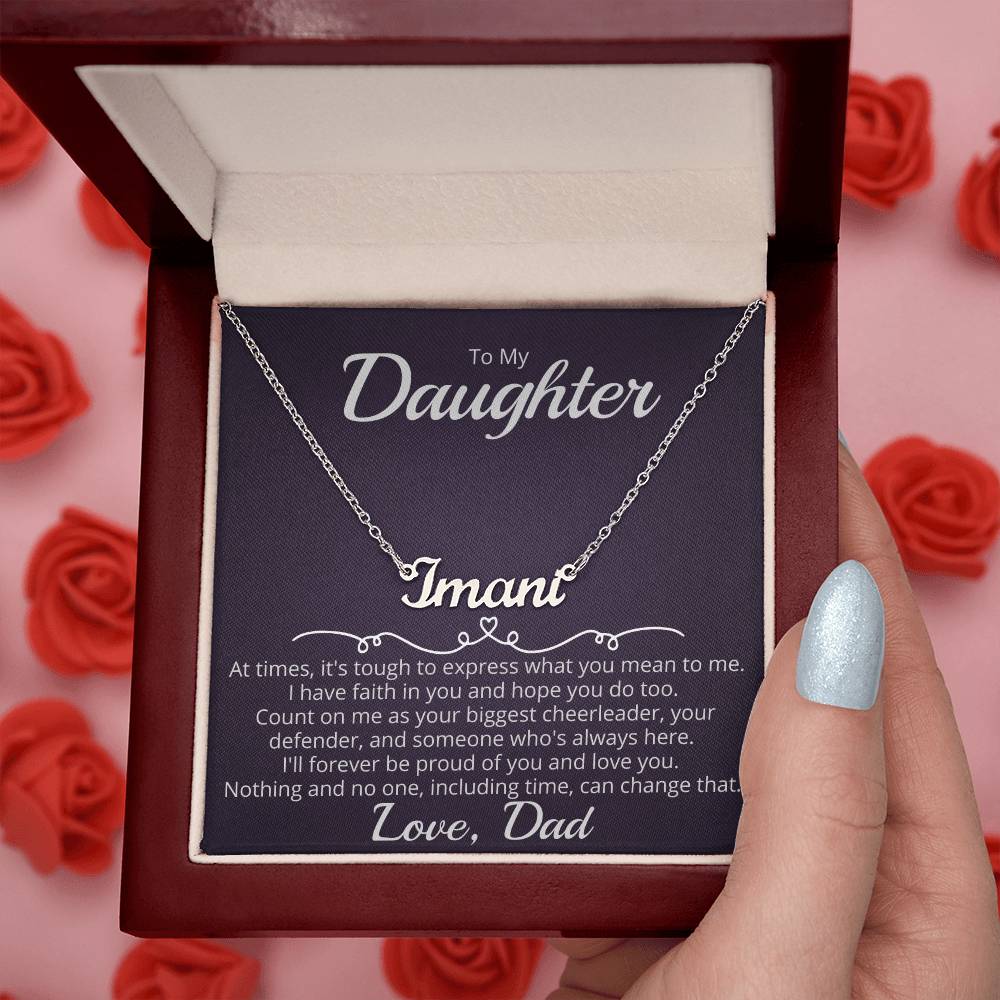 For Daughter Custom Name Necklace From Dad