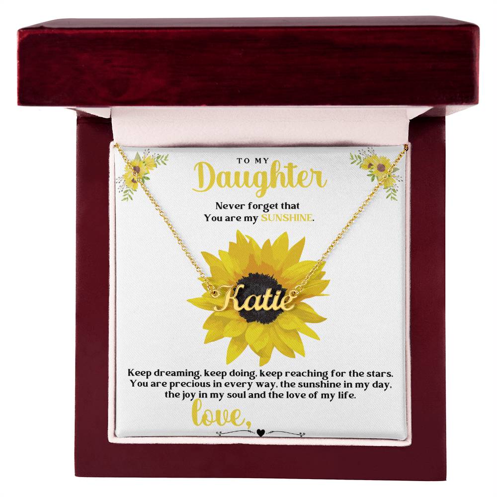 For Daughter Custom Name Necklace From Mom