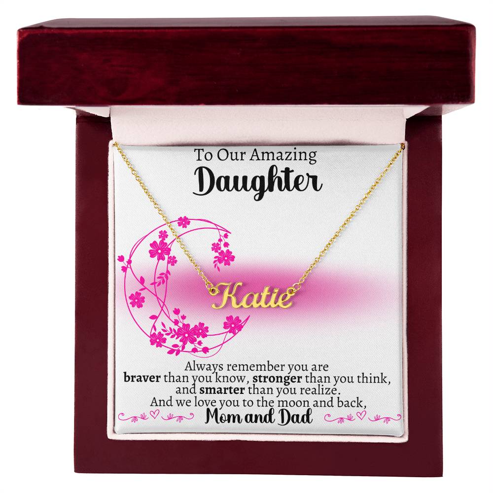 To our Daughter Custom Name Necklace from Parents