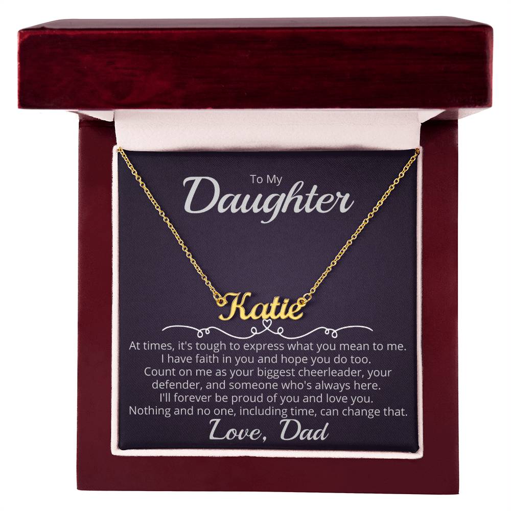 For Daughter Custom Name Necklace From Dad