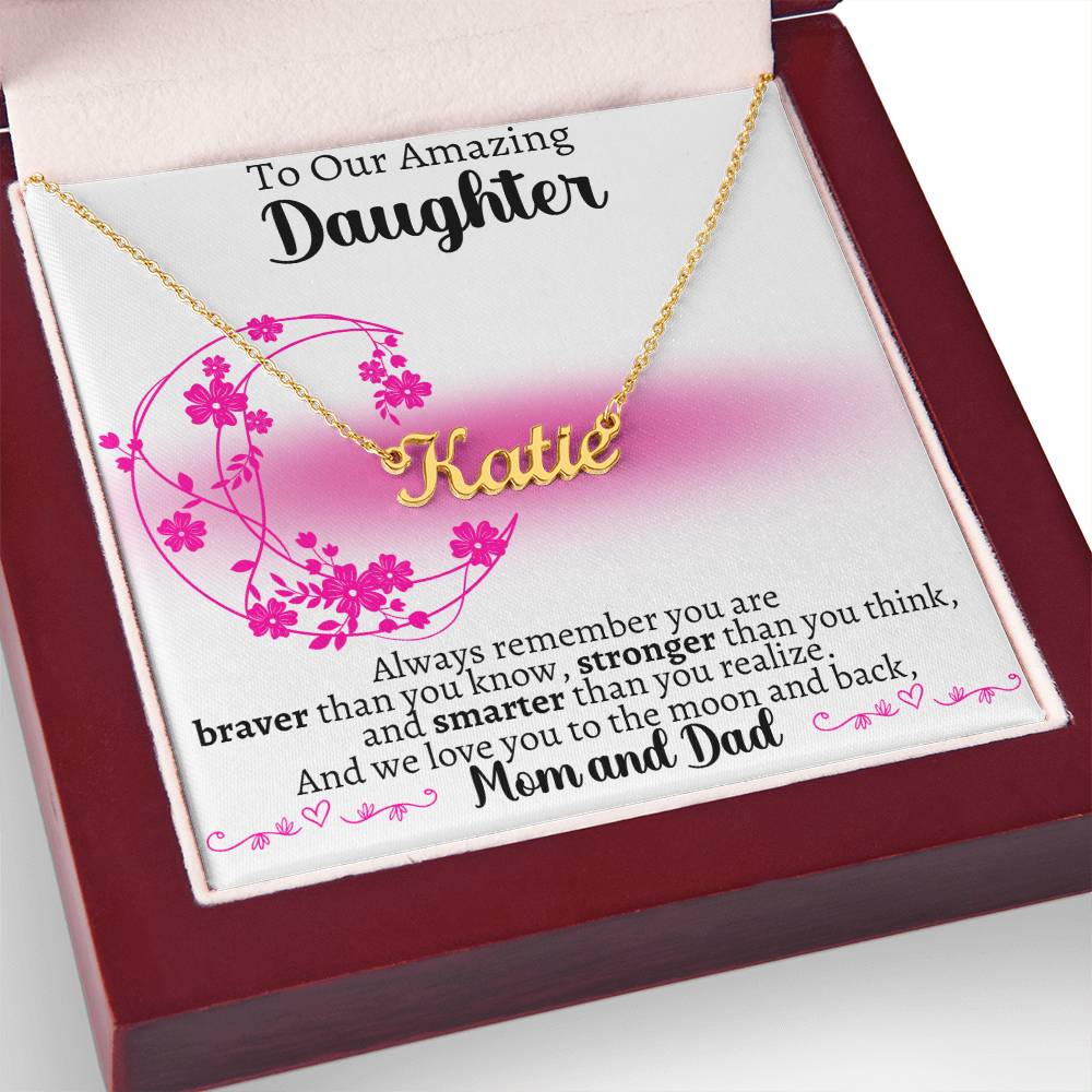 To our Daughter Custom Name Necklace from Parents