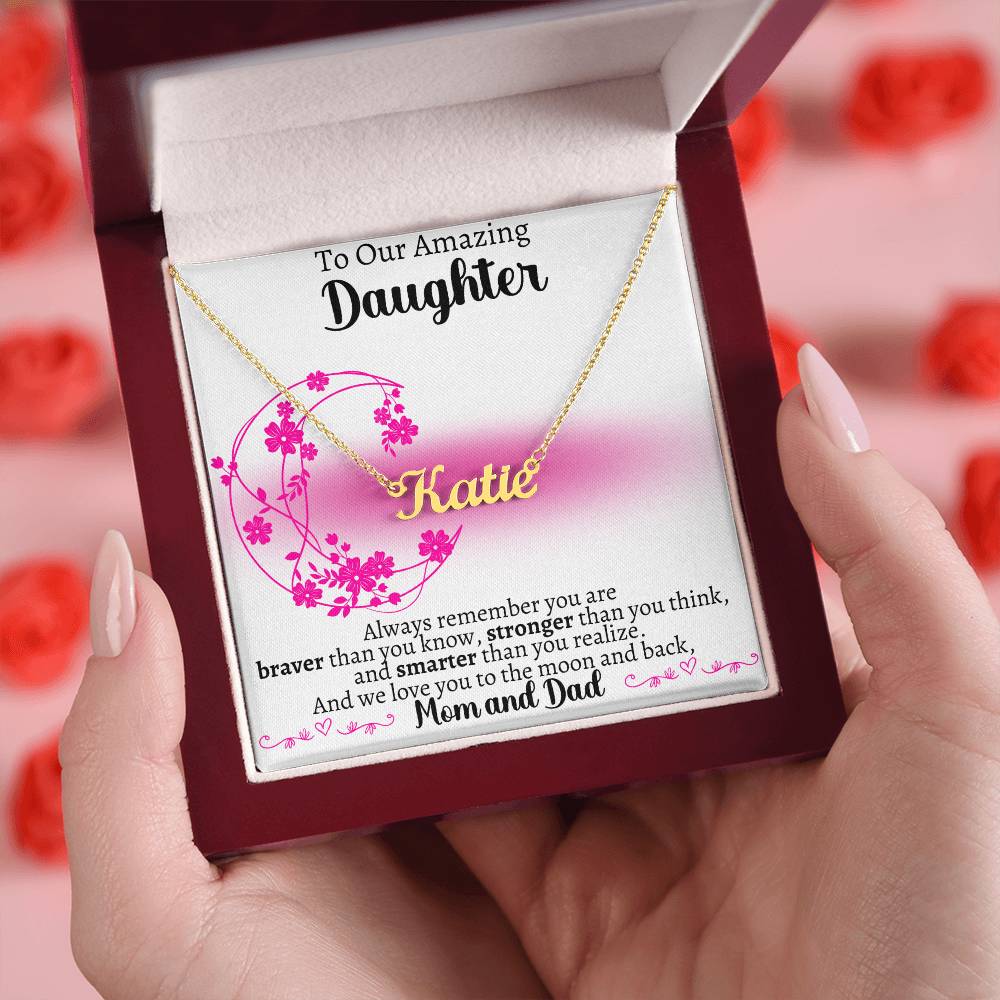 To our Daughter Custom Name Necklace from Parents