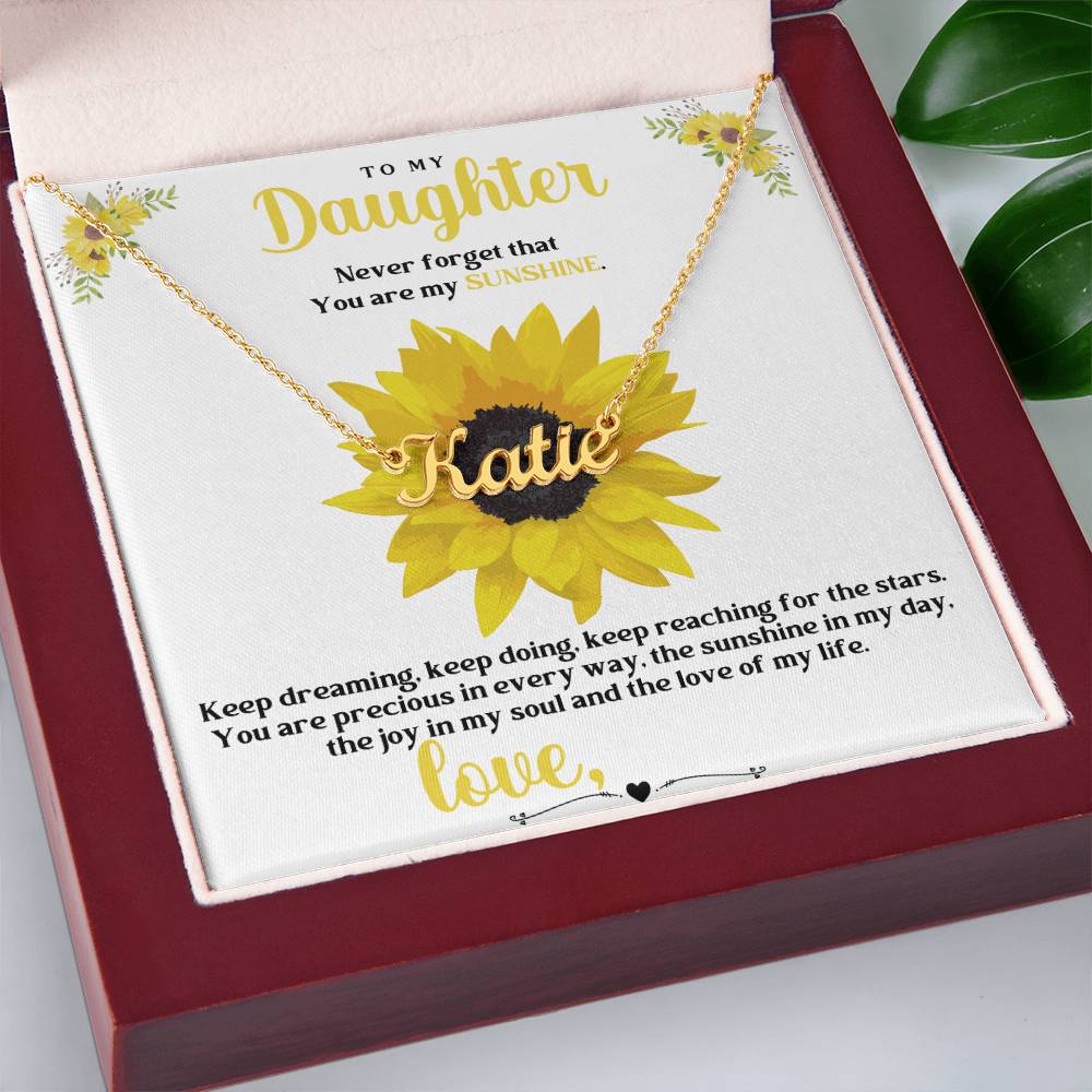 For Daughter Custom Name Necklace From Mom