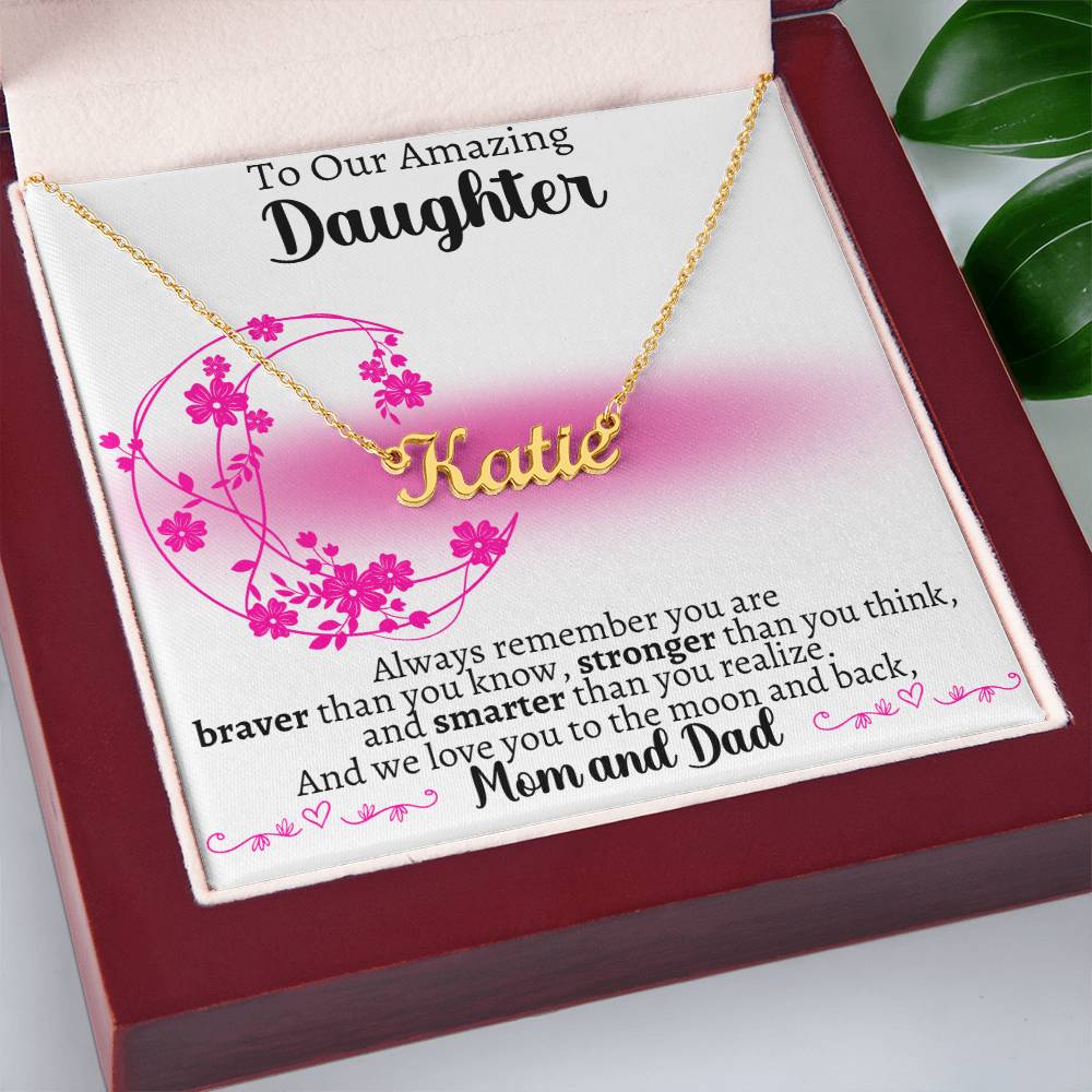 To our Daughter Custom Name Necklace from Parents