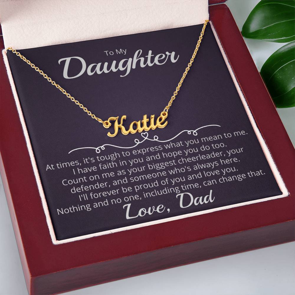 For Daughter Custom Name Necklace From Dad