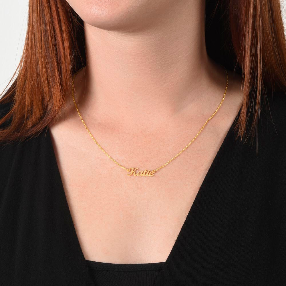 Your Name Elegant Script Necklace