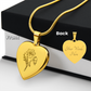 Engraved Birth Flower Personalized Heart Necklace