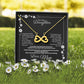 To My Daughter, Love Mom - Endless Love White Gold or Yellow Gold Necklace (Infinite Hearts) Gifts for Daughter, Personalization Available!