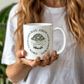Mushroom Lover Cottagecore Mug. White Ceramic or Stainless Steel Enamel Mug.Fun friend gift idea.Self-Gift idea.