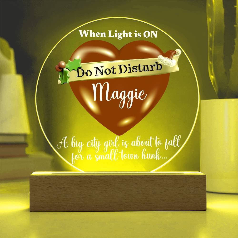 Personalized gift|Lit Do Not Disturb Sign for the Holiday Romance Movie or Book Lover in your life