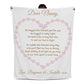 Hug Poem Blanket for Loved One like Grandmother, Aunt, Mom, Bestie - Jersey Fleece Blanket 50" x 60"