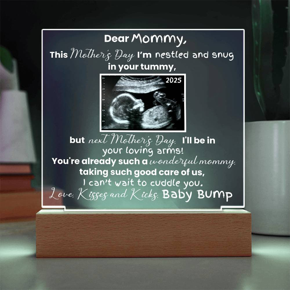 For Mommy-to-Be | Message from Baby, Personalized Names & Sonogram / Ultrasound Picture
