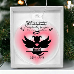 Personalized Dog Angel in Memoriam Acrylic Ornament Plaque