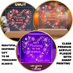 Personalized Best Mommy in the World Keepsake Plaque | Heart of Flowers