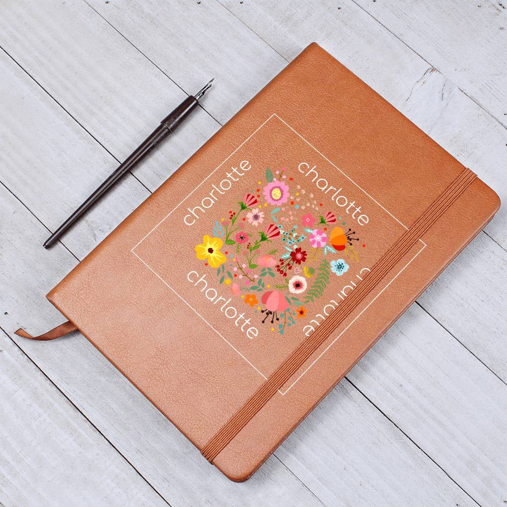 Personalized Name  Journal Flowers Square | Gift for Her, Girlfriend, Daughter, BFF, Wife