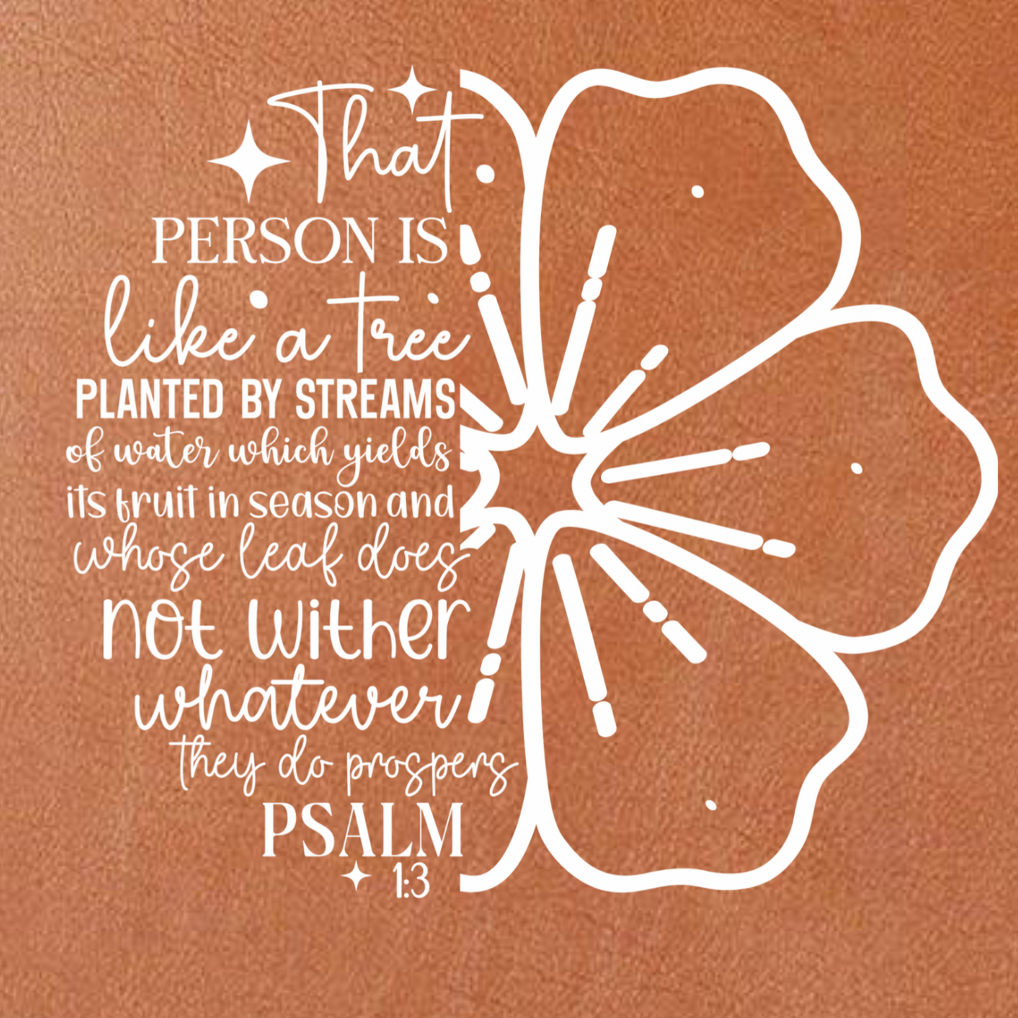 Psalm 3:1 Bible Verse Journal + Personalized Name| Gift for Her, Gift for Him, Christian Faith, Flower Graphic, Whatever they do prospers