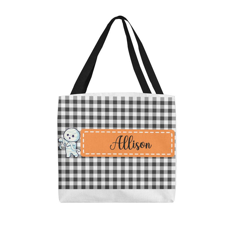 Halloween Treat Bag Ghost & Candy w Personalized Name