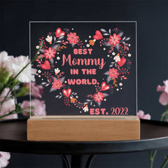 Personalized Best Mommy in the World Keepsake Plaque | Heart of Flowers