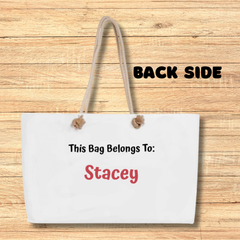 For Her Personalized Weekender Tote Bag Books are Addicted to Me | Book lover, Book worm, Friend, Bestie, Daughter, Niece, Aunt, Mom, Grandmother