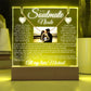 To my Soulmate PERSONALIZED Photo & Names LED Lit Stand and Forever Love Gold Necklace Bundle Gift (acrylic plaque)