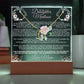 Daughter Glowing Hearts Lit Keepsake Message Plaque & Necklace Gift Bundle