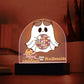 Personalized & Lit Happy Halloween from YOUR FAMILY NAME Ghost Disco Light Sign